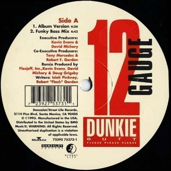 LP 12 Gauge - Dunkie Butt (Please Please Please) Vinyl Record - Picture 3 of 3